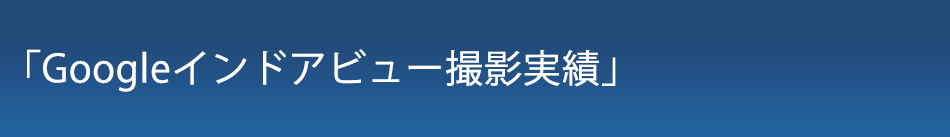 「Googleインドアビュー撮影実績」